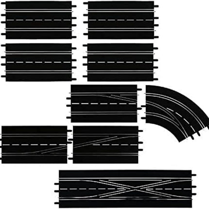 Carrera 20030367 Digital Extension Set (std straight (x4), lane change L, dbl lane change & lane change curve R, O to I) 132/124