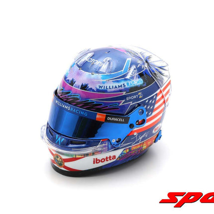 Williams Racing F1 Team Logan Sargeant Miami USA GP 1/5 Scale Mini Helmet