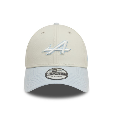 Alpine F1 Team New Era 9FORTY Acid Wash White / Pastel Blue Baseball Cap