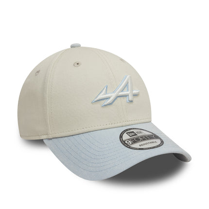 Alpine F1 Team New Era 9FORTY Acid Wash White / Pastel Blue Baseball Cap