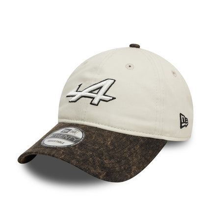 Alpine F1 Team New Era 9TWENTY Acid Wash White / Black Baseball Cap