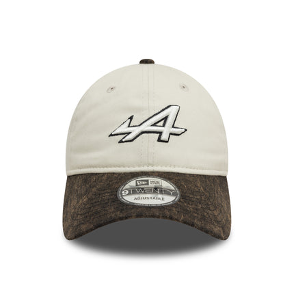 Alpine F1 Team New Era 9TWENTY Acid Wash White / Black Baseball Cap