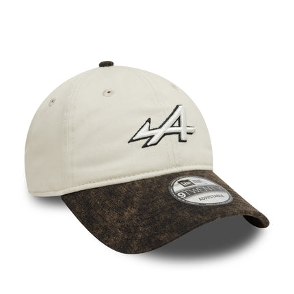 Alpine F1 Team New Era 9TWENTY Acid Wash White / Black Baseball Cap