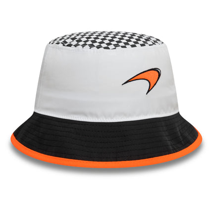 McLaren F1 New Era Checkered Flag Print Bucket Hat