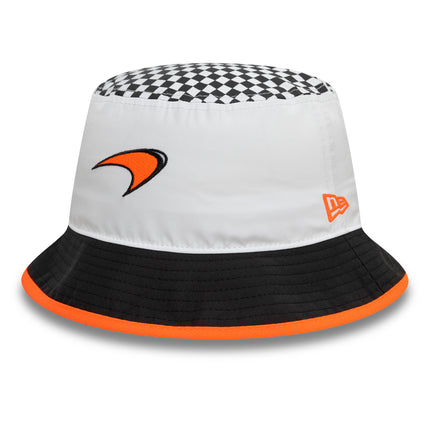 McLaren F1 New Era Checkered Flag Print Bucket Hat