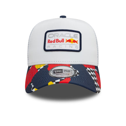 Red Bull Racing F1 New Era A-Frame Abstract White Trucker Baseball Cap