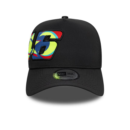 VR46 Valentino Rossi New Era Moon Sun Neon Yellow E-Frame Trucker Baseball Cap