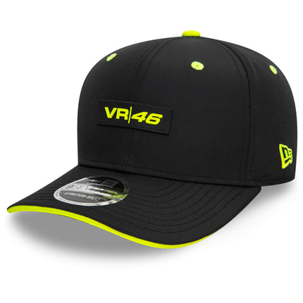 VR46 Valentino Rossi New Era Core Logo Black Neon Yellow Baseball Cap