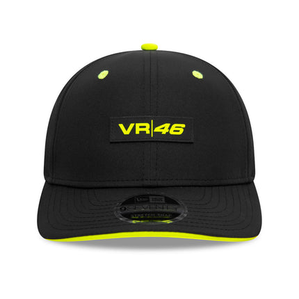 VR46 Valentino Rossi New Era Core Logo Black Neon Yellow Baseball Cap