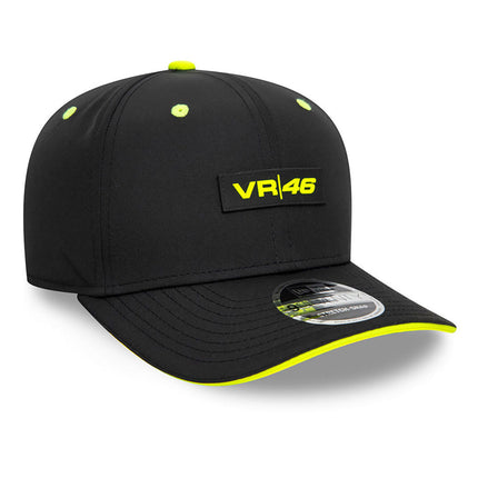 VR46 Valentino Rossi New Era Core Logo Black Neon Yellow Baseball Cap