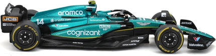 Aston Martin F1 Team Bburago Fernando Alonso 1/43 Scale Model Car 2023