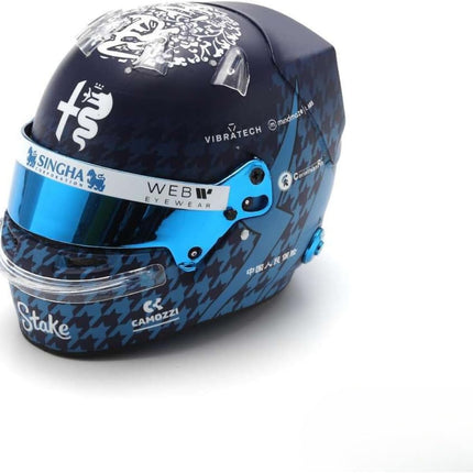 Kick Stake Alfa Romeo F1 Team Zhou Guanyu Japan GP 1/5 Scale Mini Helmet