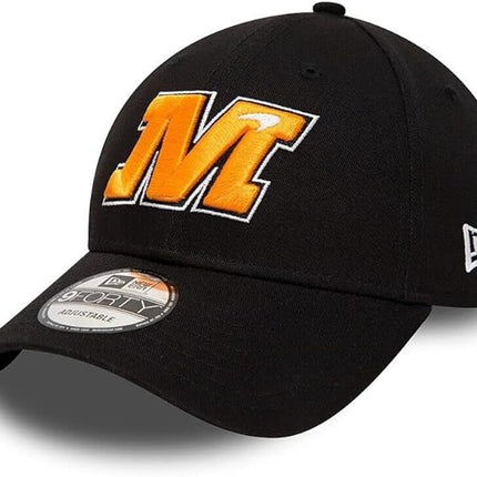 McLaren F1 New Era 9FORTY Varsity Logo Black Baseball Cap