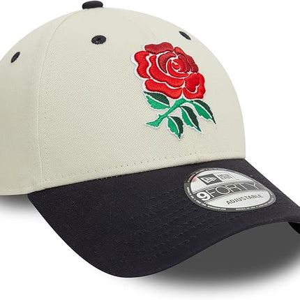 New Era Adult's Contrast Visor England Rugby Football Baseball Cap Hat Light Beige