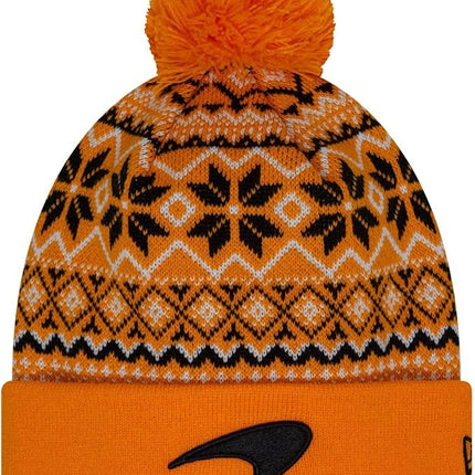 McLaren F1 Winter Xmas Cuff Bobble Pom Beanie Hat