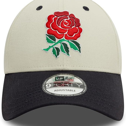 New Era Adult's Contrast Visor England Rugby Football Baseball Cap Hat Light Beige