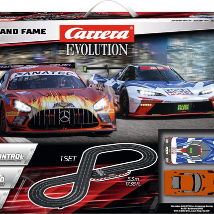 Carrera Scalextric Evolution 20025245UK Flames and Fame Slot Car Racing Track 1:32 Scale