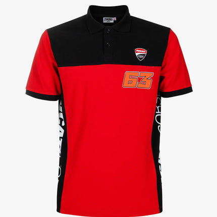 Ducati Corse Pecco Bagnaia #63 Dual Line Poloshirt