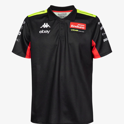 VR46 Valentino Rossi Black Monster Energy Racing Pertamina Enduro Poloshirt