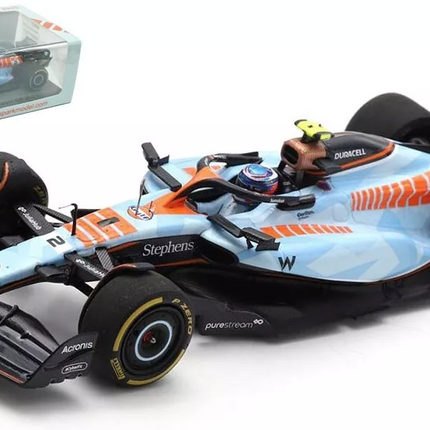 Williams Racing F1 Logan Sargeant 2023 Gulf Singapore 1/43 Scale Model Car