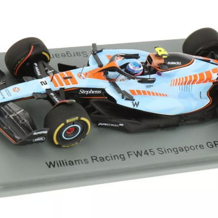 Williams Racing F1 Logan Sargeant 2023 Gulf Singapore 1/43 Scale Model Car