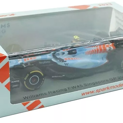 Williams Racing F1 Logan Sargeant 2023 Gulf Singapore 1/43 Scale Model Car