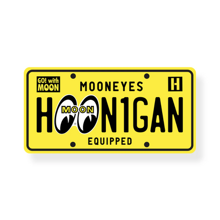 Hoonigan X Mooneyes Yellow License Plate