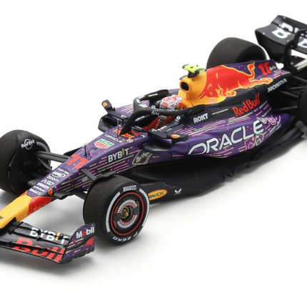 Spark Red Bull F1 #11 Sergio Perez Las Vegas 3rd Place 2023 1/43 Scale Model Car