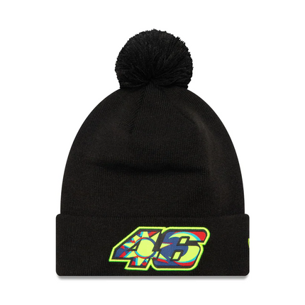 VR46 Valentino Rossi New Era Graphic Overlay Bobble Beanie Hat