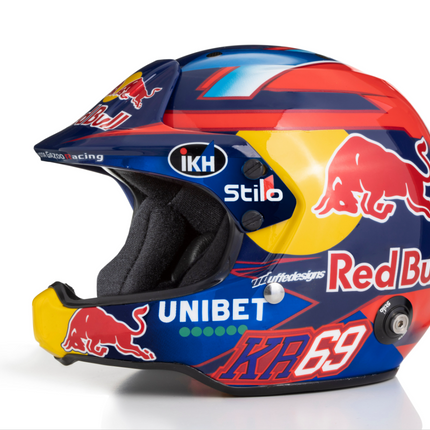 Red Bull Racing WRC Kalle Rovanpera 2023 Rally 1/2 Scale Mini Helmet